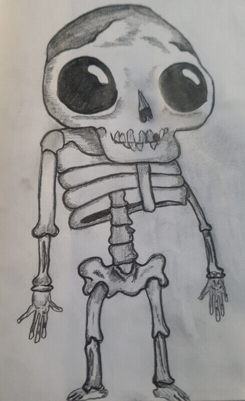 Skull / Skeleton Graphite Sketches in Arts & Collectibles in Edmonton - Image 4