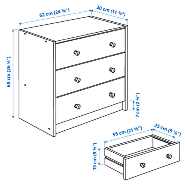 IKEA RAST 3-Drawer Chest in Dressers & Wardrobes in City of Toronto - Image 3