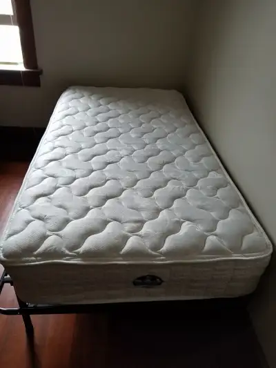 Full/Twin Size SmartBase Metal Bed Frame with Steel Slat Support, View more