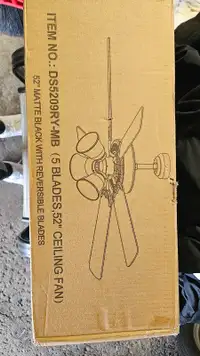 52 Inch Indoor Ceiling Fan with Light and Remote Control
