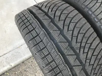 4 x 265/35/20 MICHELIN pilot alpin pa4 WINTER tires 95% tread left over 10/32'' tread Dot#2020 EXCEL...