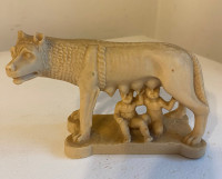 RARE Lupa Capitolina IAT Figurine ~She Wolf w/Romulus & Remus