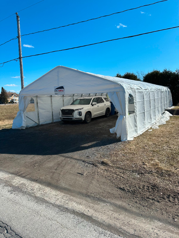 Abri d'auto neuve 20 x 40 à vendre dans Outils d'extérieur et entreposage  à Lanaudière - Image 2