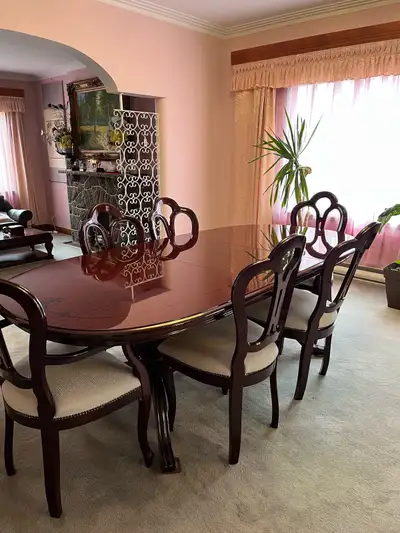 Italian Dining Room Set – Table + 6 Chairs, View more