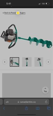 Gas ice fishing auger