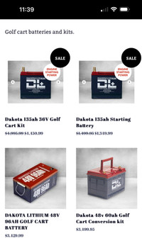 Lithium Golf Cart Battery Packages 