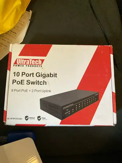 UltraTech 10 Port Gigabit POE Switch, View more