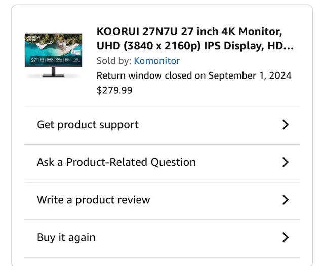 KOORUI 27N7U 27 inch 4K Monitor, UHD (3840 x 2160p) in Monitors in City of Montréal - Image 4