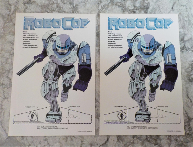ROBOCOP CUT-OUTS / PROMO UNCUT SHEET / 1992 in Arts & Collectibles in Nanaimo