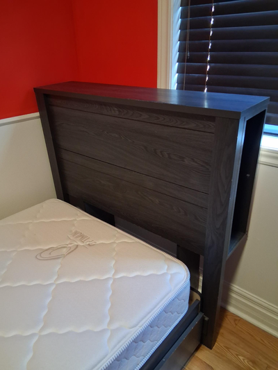 Lit enfant avec matelas et beaucoup de rangement, View more