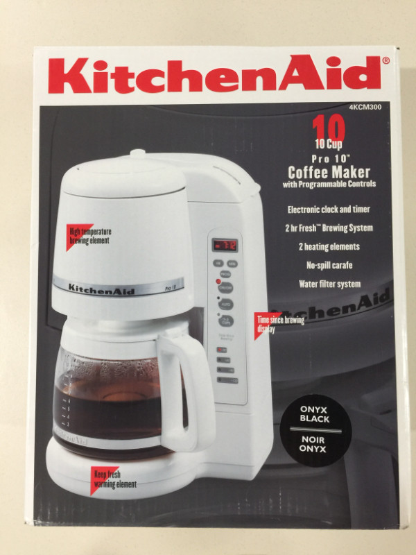 10-Cup KitchenAid coffee maker with programmable control (BNIB) in Coffee Makers in Markham / York Region - Image 3