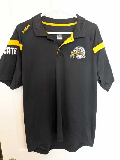 Hamilton Tiger Cats Reebok official sideline playdry golf shirt, View more