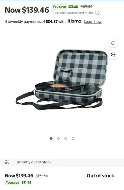 Stylish Crosley Portable Messenger Turntable NEW, View more