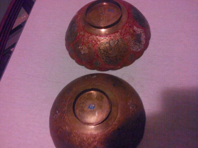 Indian  fancy food bowls-solid brass-10.00ea or2for 15.00 in Home Décor & Accents in City of Toronto - Image 2