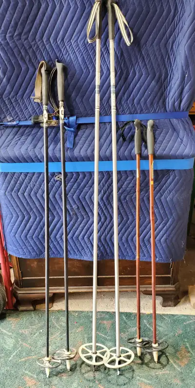 3 sets of Vintage CROSS-COUNTRY SKI POLES, View more