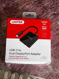 Unitek USB-C to Dual DP1.4 Adapter