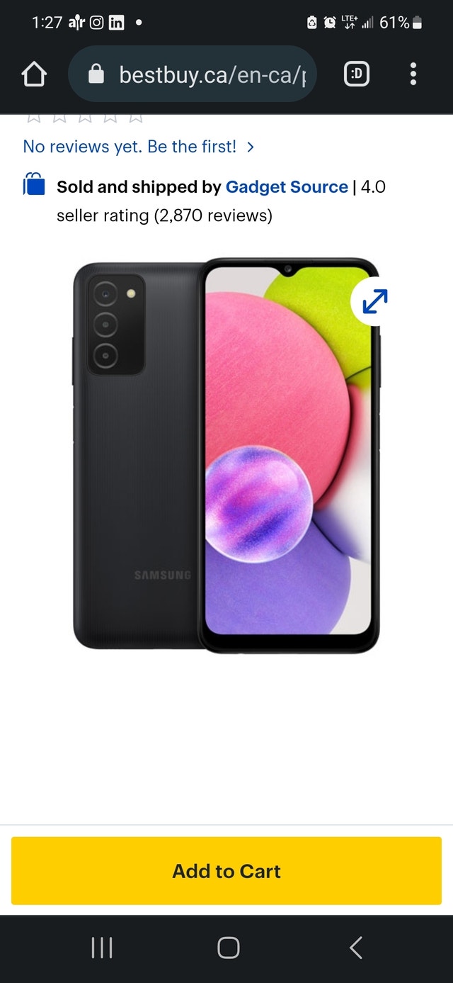 SAMSUNG GALAXY AO3s ,32GB , Cell Phones Edmonton Kijiji