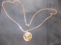 10 KT "REAL" GOLD NECK CHAIN & LEO CHARM PACKAGE