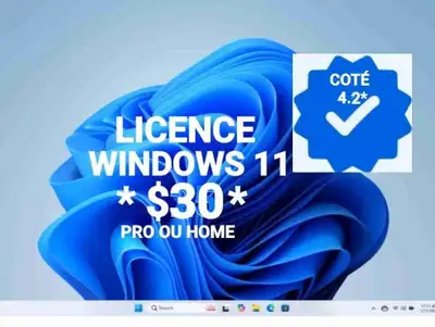 LICENCE D ACTIVATION ORIGINAL DE WINDOWS 11 PRO OU HOME, View more