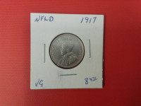 1917 Newfoundland Twenty Five Cents Coin