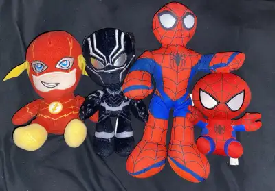 Marvel Plush Lot Spider-Man Flash Black Panther , View more