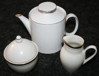 Tea set Bavaria gold trimmed bone