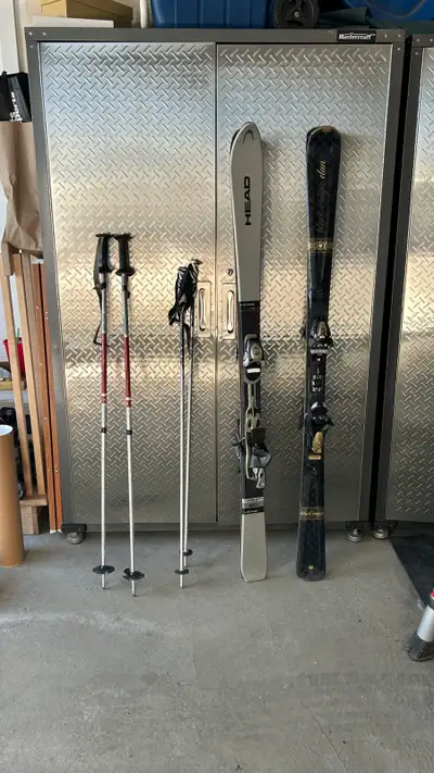 Skis Head et Elan avec bâtons 80$ par pair ou 140$ les 2, View more