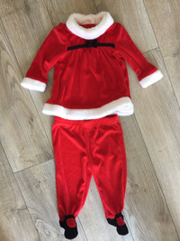 12m Velvety Santa Outfit 