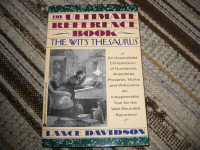 LANCE DAVIDSON, THE ULTIMATE REFERENCE BOOK,THE WIT'S THESAURUS