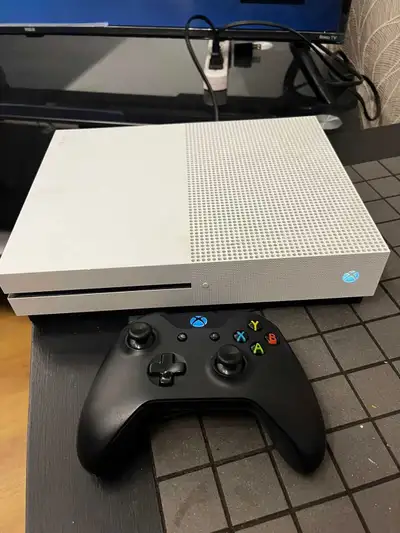Xbox One S 1 To with black controler, View more