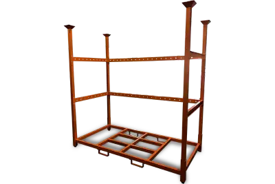 Millwork stacking racks are portable, stackable storage racks for lumber, doors, windows and other p...