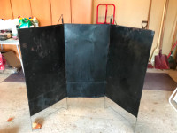 3 Panel Metal fire box / Wood stove heat shield/ reflector