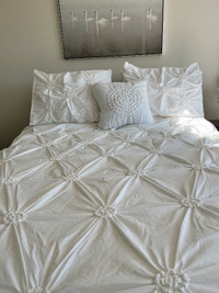 Beautiful crispy, white bedspread