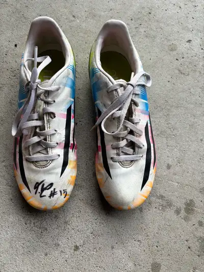 Nike, size 4 kids, soccer shoes, used, View more