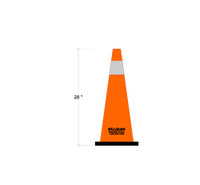 TC-51B 28" Orange Traffic Cone with 7 Lbs. Black Base (FOR RENT)