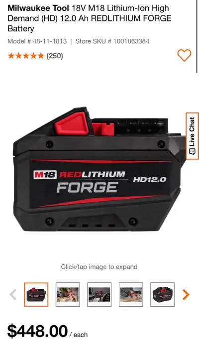 Brand new-Milwaukee M18 Forge 12.0 Battery, View more