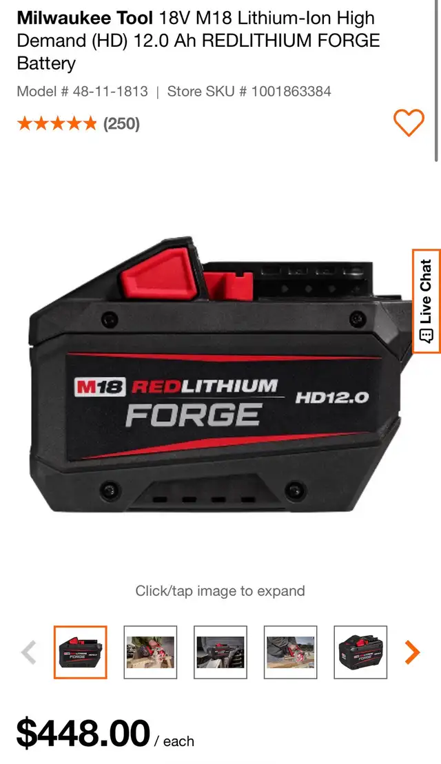 Brand new-Milwaukee M18 Forge 12.0 Battery in Power Tools in City of Toronto - Image 2