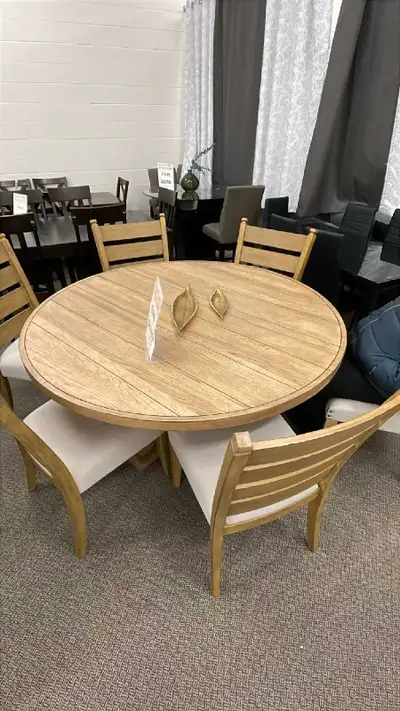 Round Wood Dining Table and 6 Chairs - used like a new, View more