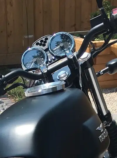 Tank Bag Adaptor for Givi Tank Bags. Custom Made from California. Fits Moto Guzzi. Was on a V7. Grea...