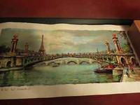 Print C. Leon Paris Tour Eiffel Pont Alexandre III Eiffel Tower