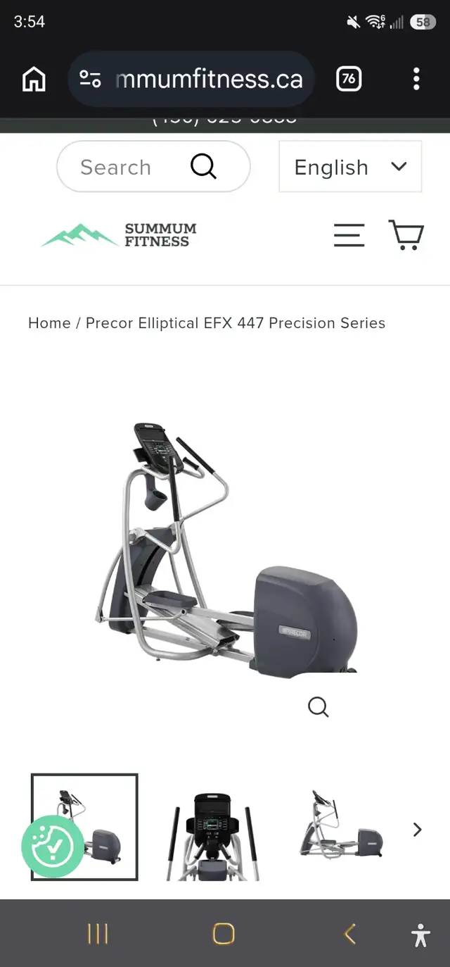 Precor Elliptical 447 Precision Series & underpad489071478708654082