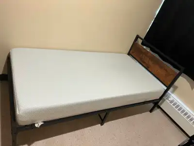Twin Size Bed Frame and Mattress (8in.), View more