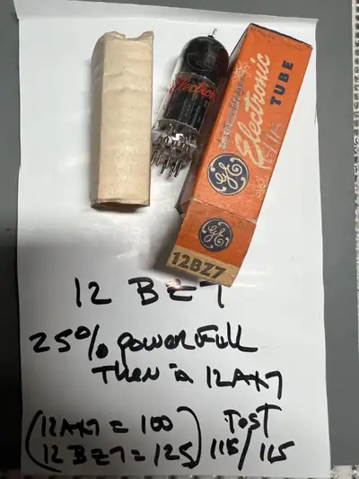 12BZ7 GE NOS Vacuum tube, View more