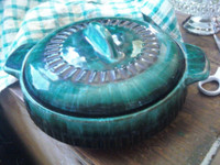 BLUE  MOUNTAIN  POTTERY GREEN SOUP TUREEN  new price