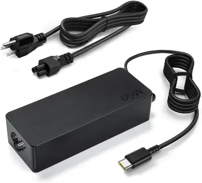ThinkPad/Chromebook/Yoga USB-C Laptop Charger, 65W 20V 3.25A Type C Charger for Lenovo ThinkPad T480...