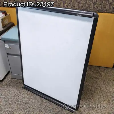 Whiteboard Dimensions: 26" W x 34" H Total Footprint: 28" W x 2.5" D x 37" H Draw attention to key p...