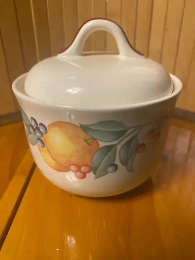 Vintage Corelle Coordinates Abundance Sugar Bowl W/ Lid, View more