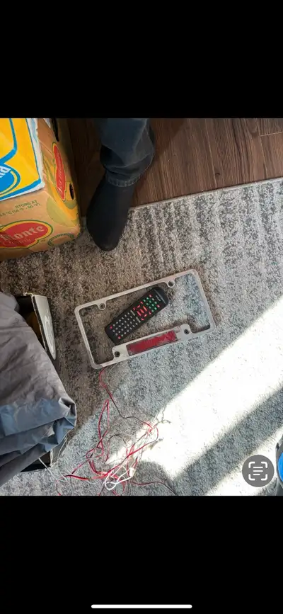 I am selling a used car seat cushion and a display driver license plate. The car seat cushion provid...