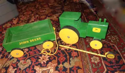 - tractor is 13 inches long, 8.5 inches high - hauler is 14.5 inches long, 8.25 inches from the grou...