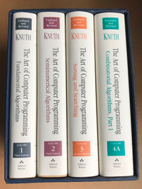 The art of computer programming, volumes 1-4A